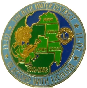 Spilla Lions Club 2002-2003 Distretto Acquatico Blu (Sigillata Nuova Vecchio Stock) - Foto 1 di 10