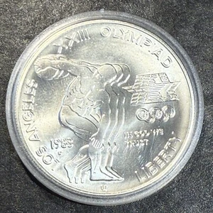 1983-P Uncirculated Los Angeles Olympic Commemorative Silver Dollar #P410 - Picture 1 of 2