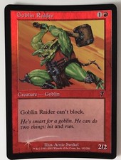 Magic The Gathering - 1x Goblin Raider x1 - 7th Edition - Foil - LP MTG
