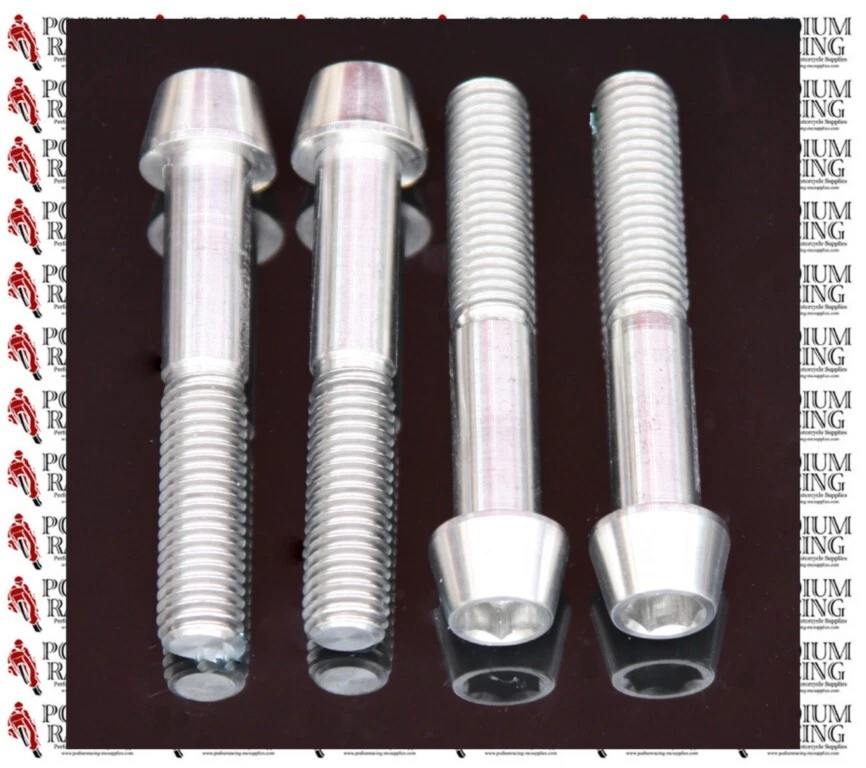 MV AGUSTA F4 PLATA TITANIO PINZA DELANTERA PERNOS DE MONTAJE 750 1000 Foto 1 de 1