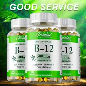 Quick Dissolve Vitamin B-12 500mcg - Brain,Metabolism, Nervous System Health - Picture 1 of 12