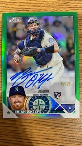 2023 Topps Chrome Rookie Auto Green Refractor Brian O'Keefe #75/99 (RA-BO) RC