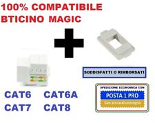 presa di rete dati rj45 cat6 cat6a cat7 cat8 compatibile bticino magic 8p8c