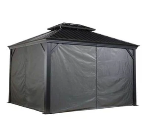 Vorhänge Pavillon Messina Mykonos Sojag 12x16 Vorhangset Seitenteile Sichtschutz