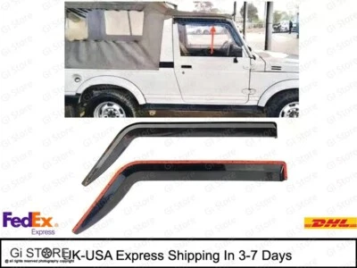 VISERA DE PUERTA SUZUKI SAMURAI PROTECTOR CONTRA EL CLIMA DEFLECTOR DE VIENTO IRROMPIBLE (JUEGO DE 2) Foto 1 de 4