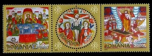 2005 Easter,Last Supper,Crucifixion,Resurrection,Ostern,Romania,M.5923,strip,MNH - Picture 1 of 1