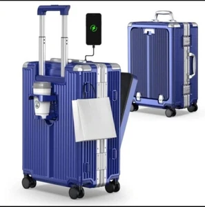 Handgepäck mit Getränkehalter und USB-Anschluss, Aluminiumrahmen, Frontfach... - Bild 1 von 6
