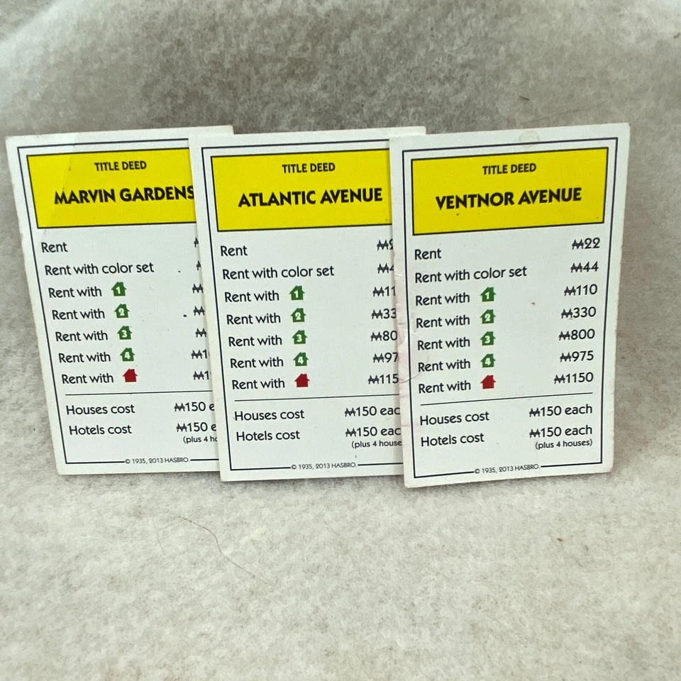 Fichas de repuesto Monopoly "New Tokens" tarjetas de dinero escrituras Foto 1 de 1