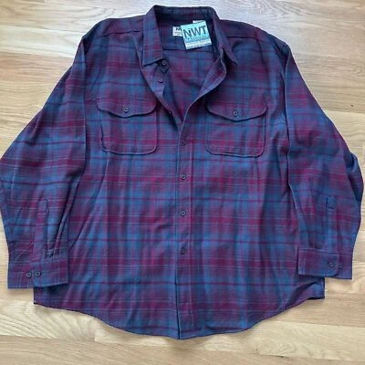Northwest Territory Red and Green Flannel Button Down Shirt Size 3X New - Image 1 of 4