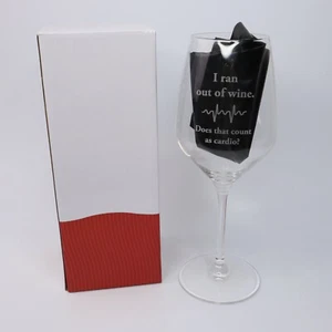 Weinakzente Weinglas Ich habe keinen Wein mehr, zählt das als Cardio? Lustiger Wein - Bild 1 von 11