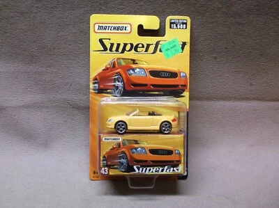 MATCHBOX 2005 #43 SUPERFAST YELLOW AUDI TT ROADSTER CONVERTIBLE SCCA SPORTS CAR - Image 1 of 3