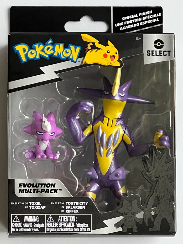 Pokemon Select Toxel/Toxtricity Evolution Multipack MIP Jazwares 2023