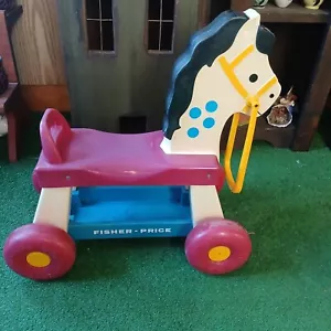 VTG 1976 Fisher Price Riding Horse Toddler Ride On Toy #978 Pull Plastic Pony - Picture 1 of 18
