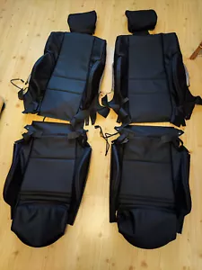 Fundas de asiento deportivo delanteras BMW e46 Coupe li+re (BMW Montana negro - N6SW) - Imagen 1 de 4