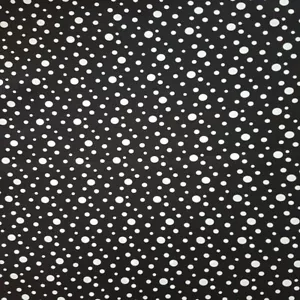 Tela viscosa lunares mercancía por metro 2,49 € / 50 cm | negro - blanco tela viscosa nueva - Imagen 1 de 4