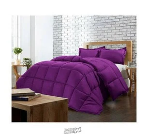 Premium Down Box-Stitched Alternative Comfort Plum Queen Set Comforter 100% Poly - Picture 1 of 2