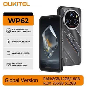 Oukitel WP62 5G Rugged Phone 6.6'' FHD+ 11000mAh 108MP Android 15 Global Version - Picture 1 of 11
