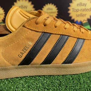 Adidas Originals Gazelle Gold,Black,Gum Mens Casual 80,S Trainers Size UK 11 - Picture 1 of 18