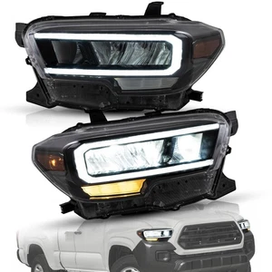VLAND LED Headlights Amber Reflector DRL For 2016-2023 Toyota Tacoma Pair - Bild 1 von 8