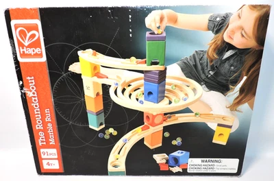 Hape Quadrilla The Roundabout Wooden Marble Run System E6005 Not Complete ~READ~ - Image 1 of 4