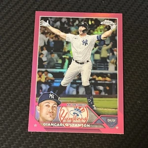 2023 Topps Chrome #90 Giancarlo Stanton Pink Refractor New York Yankees - Picture 1 of 3