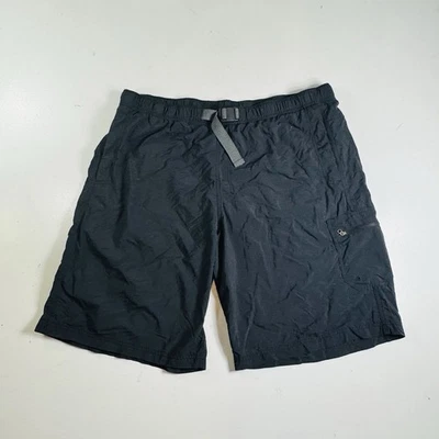 Pantalones cortos Columbia Cargo negros ventilados de nailon con cinturón para hombre talla XL Foto 1 de 4