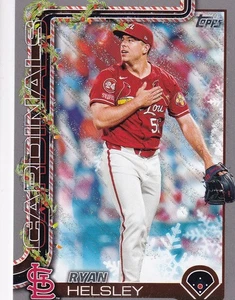 2025 Topps Topps Holiday Gray Glitter Snowflake Ryan Helsley card #H178. - Picture 1 of 1