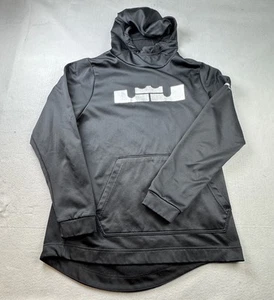 Nike LeBron James Dri-FIT Hoodie Mens Large Black Basketball Pullover Sweatshirt - Picture 1 of 9