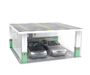 Acrylic model car display case with LED lighting 1:18 scale Underground parking - Picture 1 of 15