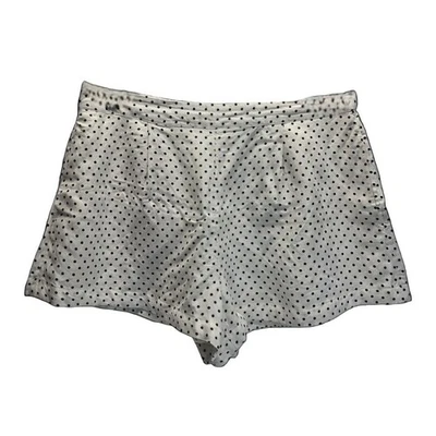 Pantalones Cortos Kate Spade New York Target Blanco y Negro Lunares Lino tiro Alto, Grandes Foto 1 de 4
