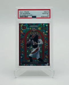 Prizm Joe Burrow 2021 vitral PSA 10 - Imagen 1 de 2