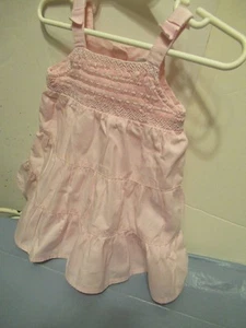 W Girls Size 3-6 Months Hand Smocked 3 Tiered Skirt Lined Baby Gap pink - Picture 1 of 8