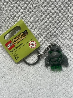 LEGO Power Miners GREEN ROCK Monster Minifigure Minifig Key Chain RARE! - Image 1 of 4