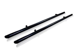 Black Stainless Side Bars With Down Lights For Nissan Primastar SWB 2022+ Van - Picture 1 of 9
