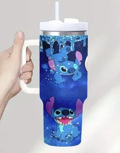 Stitch tumbler Stainless Steel 40oz With Handle And Lid (1 Tumbler) New - Picture 1 of 6