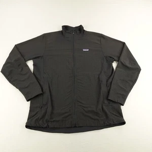 Patagonia Jacket Mens XL Black R1 Techface Grid Fleece Full Zip Up Performance - Picture 1 of 13