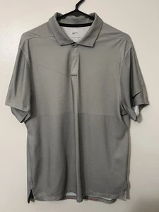Nike Tiger Woods Dri-FIT ADV Polo Shirt Mens Medium Gray TW Golf DA2995-100 - Picture 1 of 7