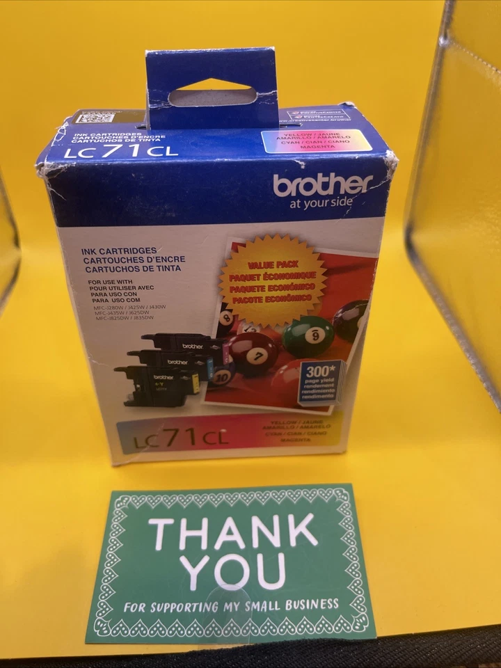 Brother LC71 Three Color Combo Ink Cartridges EXP: 03/2023 - Image 1 of 1