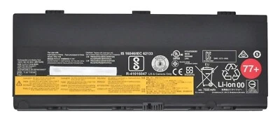 Batería 77+ 90Wh para Lenovo ThinkPad P50 20EN 20EQ P51 20HH P52 20M9 8000mAh Foto 1 de 4
