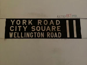 Leeds March 1963 Bus Blind 34”- 11 York Road City Square Wellington Road - Picture 1 of 12