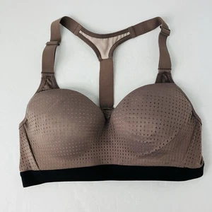 Victorias Secret Bra Womens 32B Sports Bra Incredible Racerback Brown Underwire - Picture 1 of 6