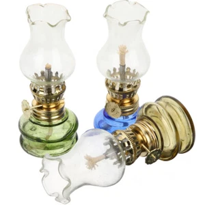 3pcs Practical Portable Vintage Oil Lantern Glass Oil Lamp Kerosene Lantern - Picture 1 of 11