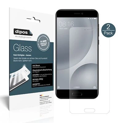 2x Protector Pantalla para Xiaomi Mi 5c Cristal Flexible Mate 9H dipos Foto 1 de 4