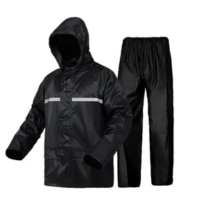 Rain Poncho Raincoat Hooded with Pockets Rain Suit for Men Women Jackets Pant - Picture 1 of 24