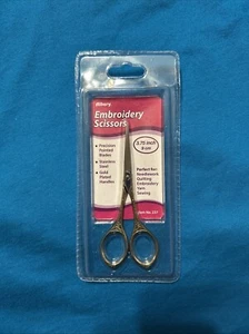 Allary Embroidery Scissors NEW - 3.75" Gold Plated Handles #237 - Picture 1 of 2