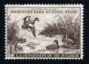 RW9 Duck Stamp - Mint Hinged - Some Gum Disturbance - CV $210 - Picture 1 of 2