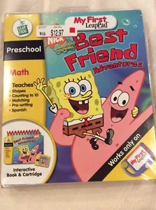 My First Leap Pad Libro y Cartucho Bob Esponja Pantalones Cuadrados Best Friend Adventure - Imagen 1 de 7