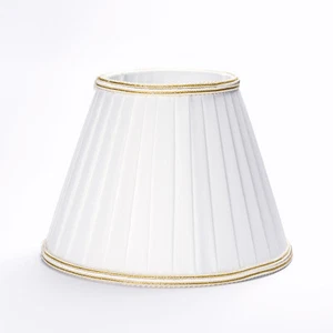 Stoff Schirm 185mm LAMPENSCHIRM Kronleuchter creme beige E14 - Picture 1 of 3