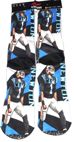 Cam Newton Carolina Panthers Kings Well  Socks Fits Size 6-13 NFL  NWT P2 Cover