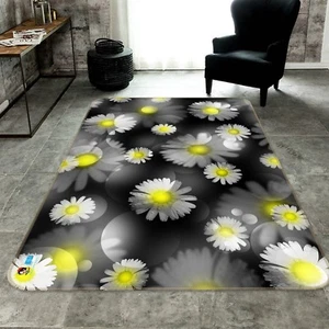 3D Daisy Petals 205 alfombra antideslizante calidad elegante alfombra fotográfica EE. UU. Cobb - Imagen 1 de 1